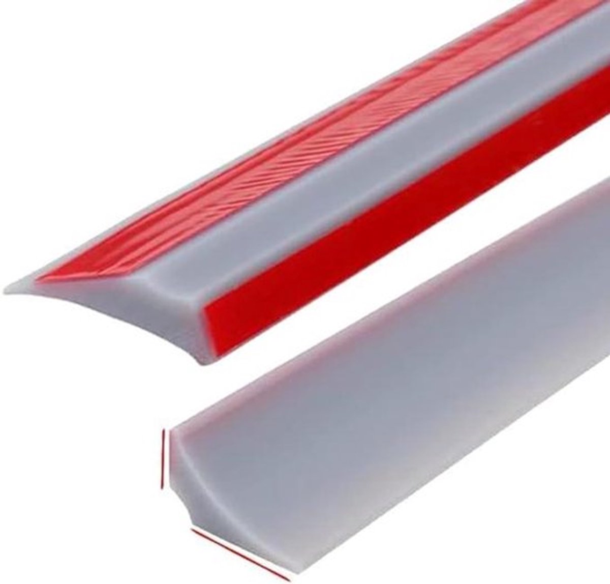Afdichtingsstrips voor douchebak, badkuip en wastafel - waterblokkering - afdichtingsstrip 15 mm x 12 mm - grijs - 1 meter. Ideaal voor natte ruimtes.