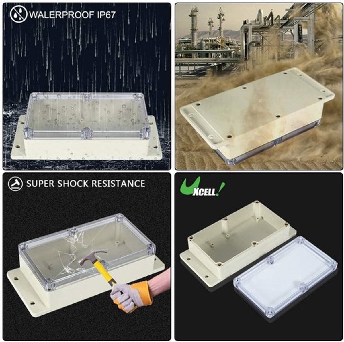 Universele Project Behuizing met PC Transparant Cover 6.2 Inch x 3.5 Inch x 1.8 Inch