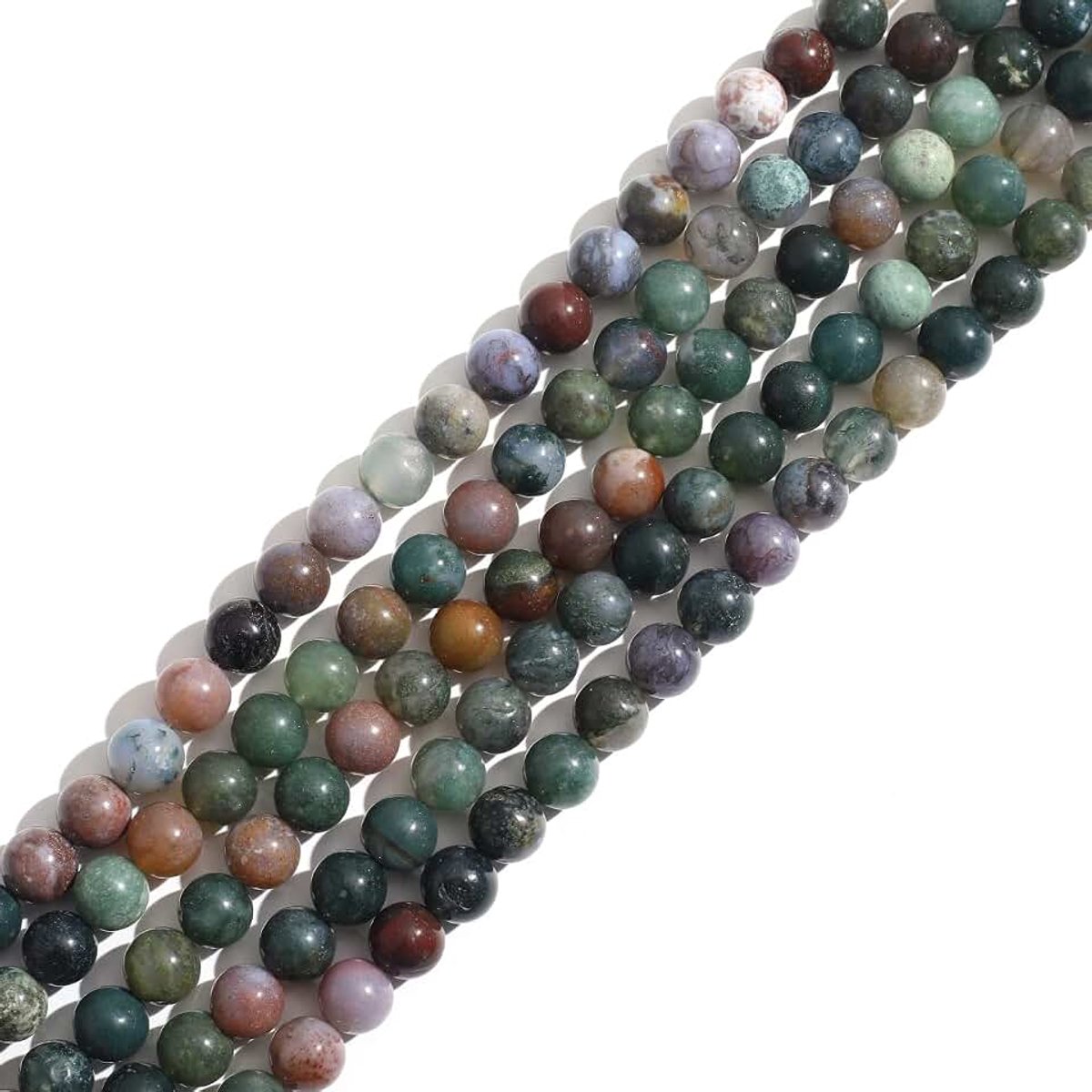 8 mm natuursteen, Indiase agaat, ronde kristallen, energiestenen, kralen, losse edelstenen, voor zelf sieraden te maken, gladde kralen, geschikt voor armbanden, kettingen en oorbellen