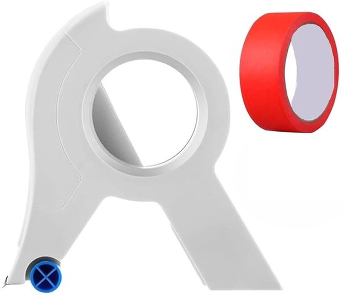 1-pack schilderstape applicator met snijgereedschap en 5 rollen tape voor muurreparatie (rood)
