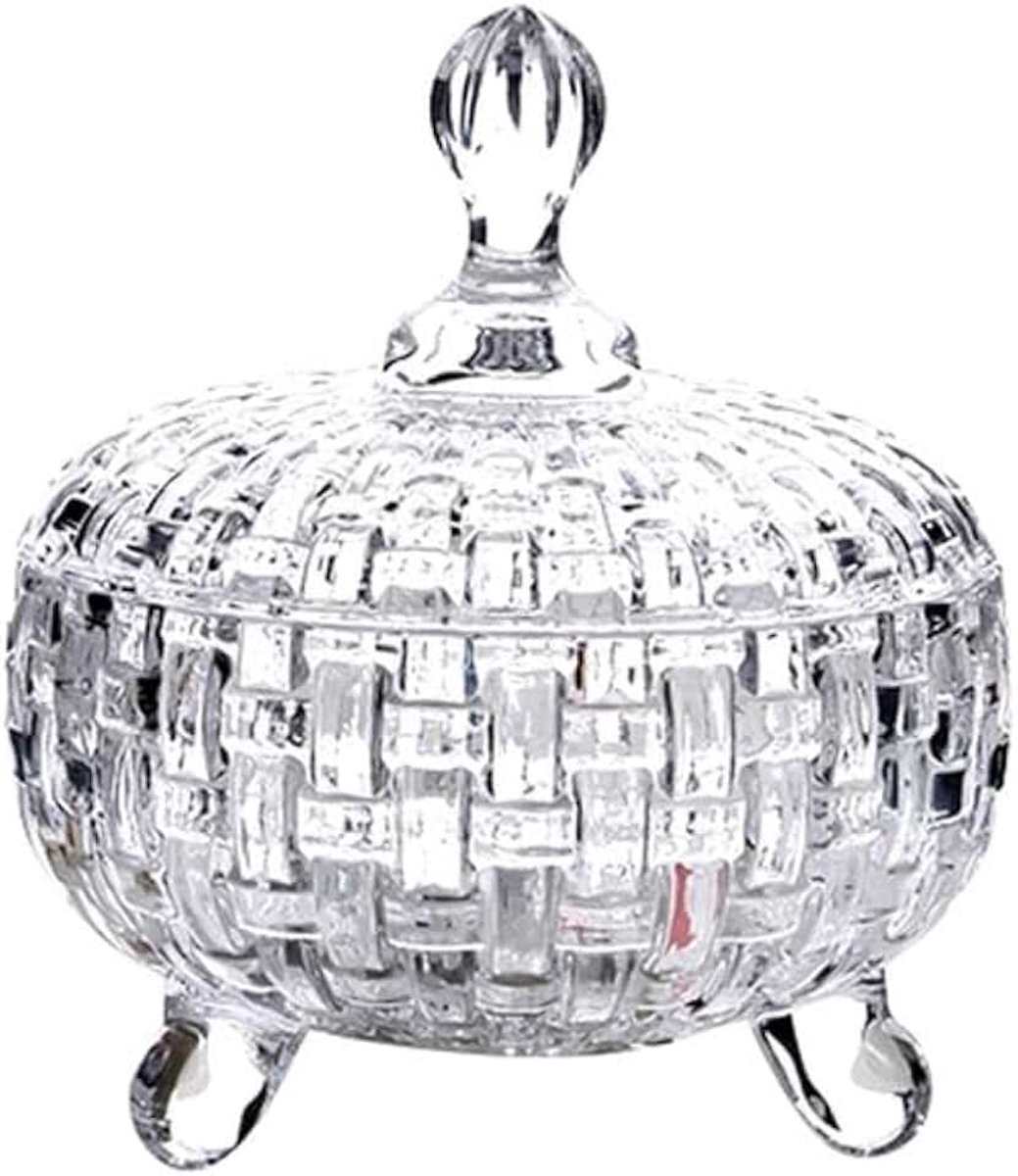 Fruitschaal Fruitschaal Decoratieve Plaat Ronde Opbergdoos for Thuis Keuken Hotel Restaurant Snackplaat Snoepplaat(Transparent)