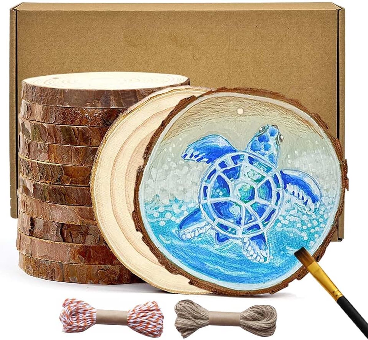 Plakjes om te knutselen, voor doe-het-zelf kerstversieringen (10-11 cm 12 stuks)