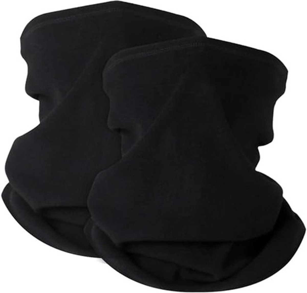 2-delige zwarte winter nekwarmer set, winddichte gezichtsmaskerset, sjaal voor mannen en vrouwen bij koud weer. Winter nekwarmer, polyester pluche winddicht gezichtsmasker, sjaal voor mannen en vrouwen bij koud weer.