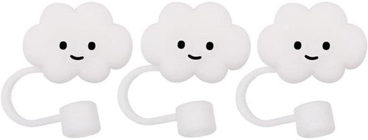 - Stro Covers - Herbruikbare Siliconen Drinken Stro Toppers - 3 Stuks - Geschikt voor 6-8 mm Rietjes - Luchtdicht en Stofdicht