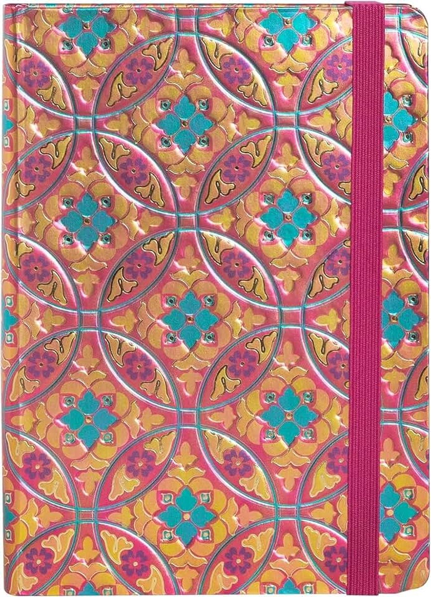 Special Glam - Mini dagkalender 12 maanden, kalender 2025 met bedrukte omslag en reliëfdetails, elastische bandsluiting en binnenzak, 352 pagina's, 11 x 15,3 cm, Alhambra