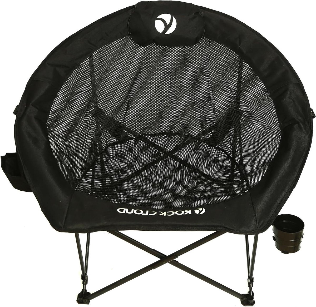 Opvouwbare Campingstoel - Maanstoel Buiten - Ontspannen Buiten - Extra Gewatteerd - 40 x 33 x 37 inch - Zwart