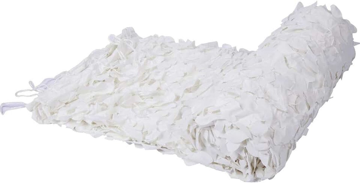 Wangk Camping Militaire Jacht Schieten Zonnebrandcrème Wit Camo Netting Bulk Roll Camouflage Net Militaire Netten Lichtgewicht Duurzaam Voor Zonnescherm Decoratie Jacht Blind Schieten-Wit 5x8m (16x26ft)