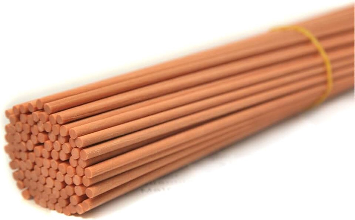 50 stuks Fiber Reed Diffuser Vervanging Refill Sticks voor Aroma Geur (Lichtbruin, 30cmx3mm)