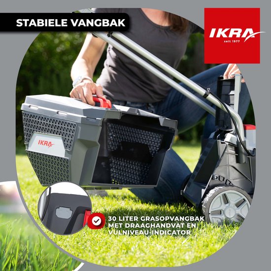 IKRA Bosch 36 V accu-grasmaaier IB-LM 33 voor gazons tot circa 250 m² – inclusief 36V accu (2,0 Ah) en oplader — afbeelding 5