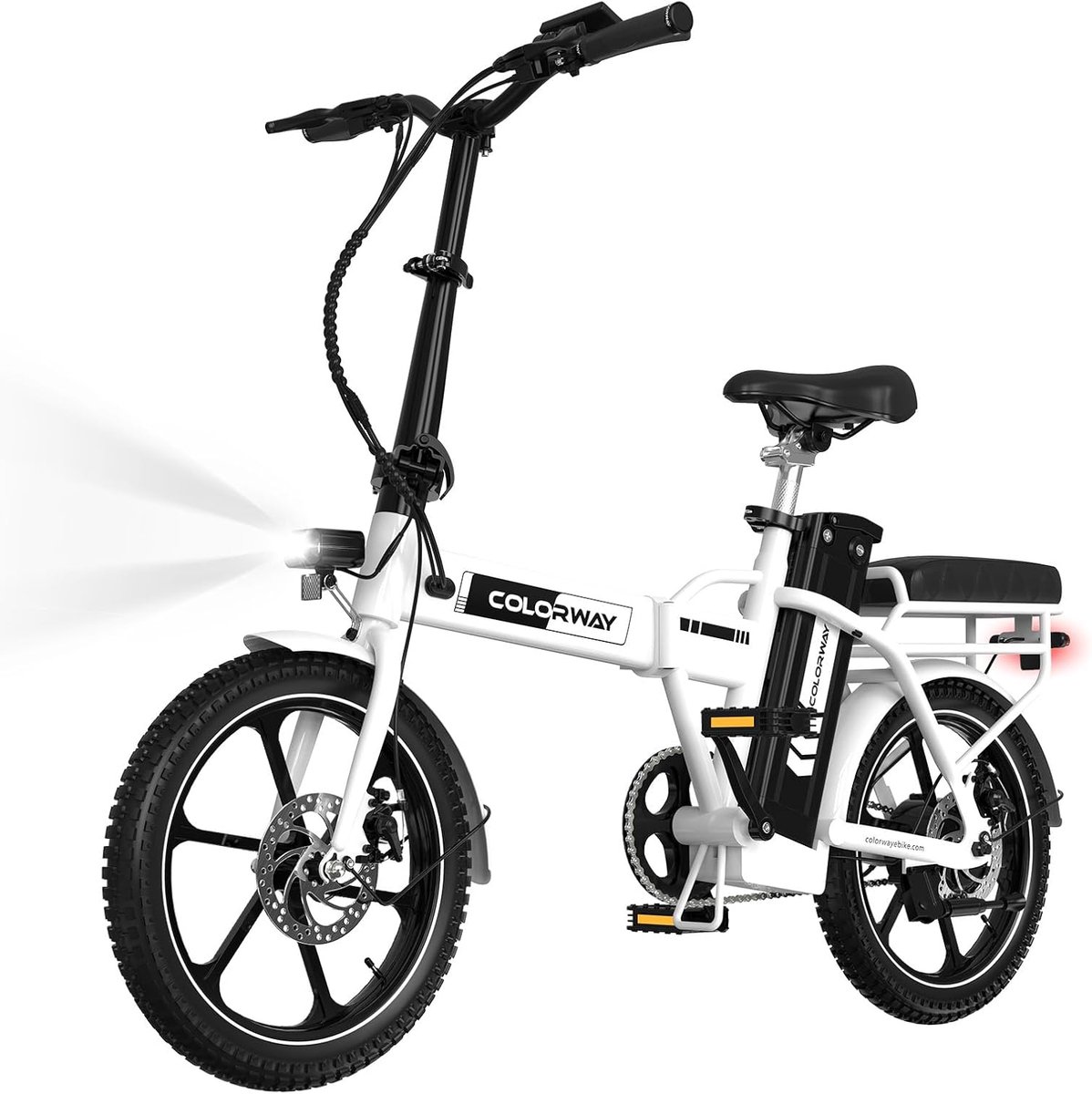 Bol.com Colorway Elektrische Fiets BK5S - 16 Inch City Commuter EBike met Afneembare 36V 12Ah Lithium Batterij - Opvouwbaar E-Bi... aanbieding