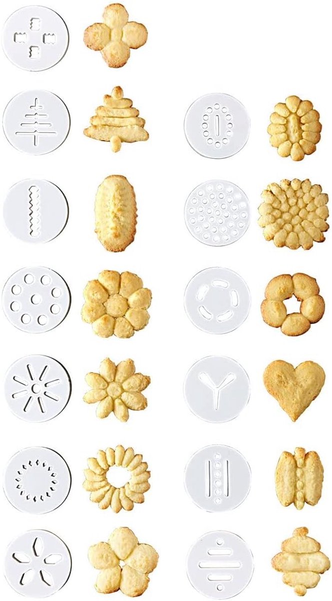 Koekjespers Set - Deegspuit Decoreren - Bakken Thuis - Inclusief Recepten - 25 x 16 x 6 cm - Groen — afbeelding 3