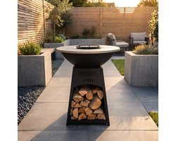 ASH - Nova - XL - Plancha barbecue met grillring - Buitenkoken - Plancha BBQ - Plancha Bakken - Zwart - Grillring