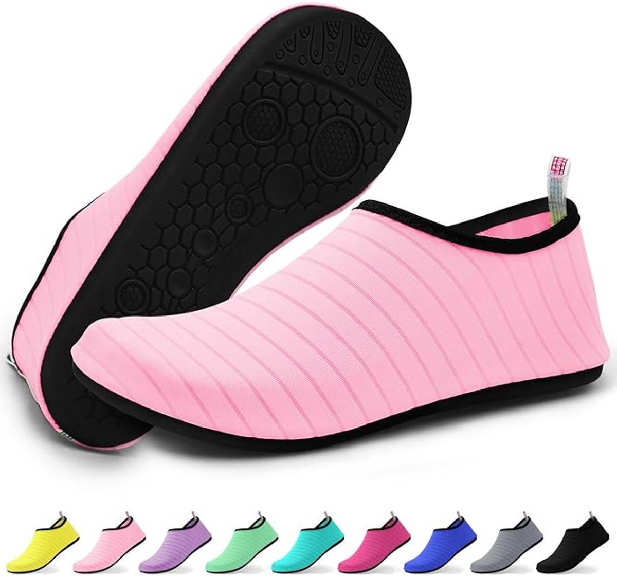 Fitnessschoenen - Strandschoenen - Lichtgewicht - Unisex - Instapmodel - Antislip - Sneldrogend - Geschikt voor strand, zwemmen, vakantie en loungewear - Maten 40-41 - Binnenlengte 25,5 cm - Roze