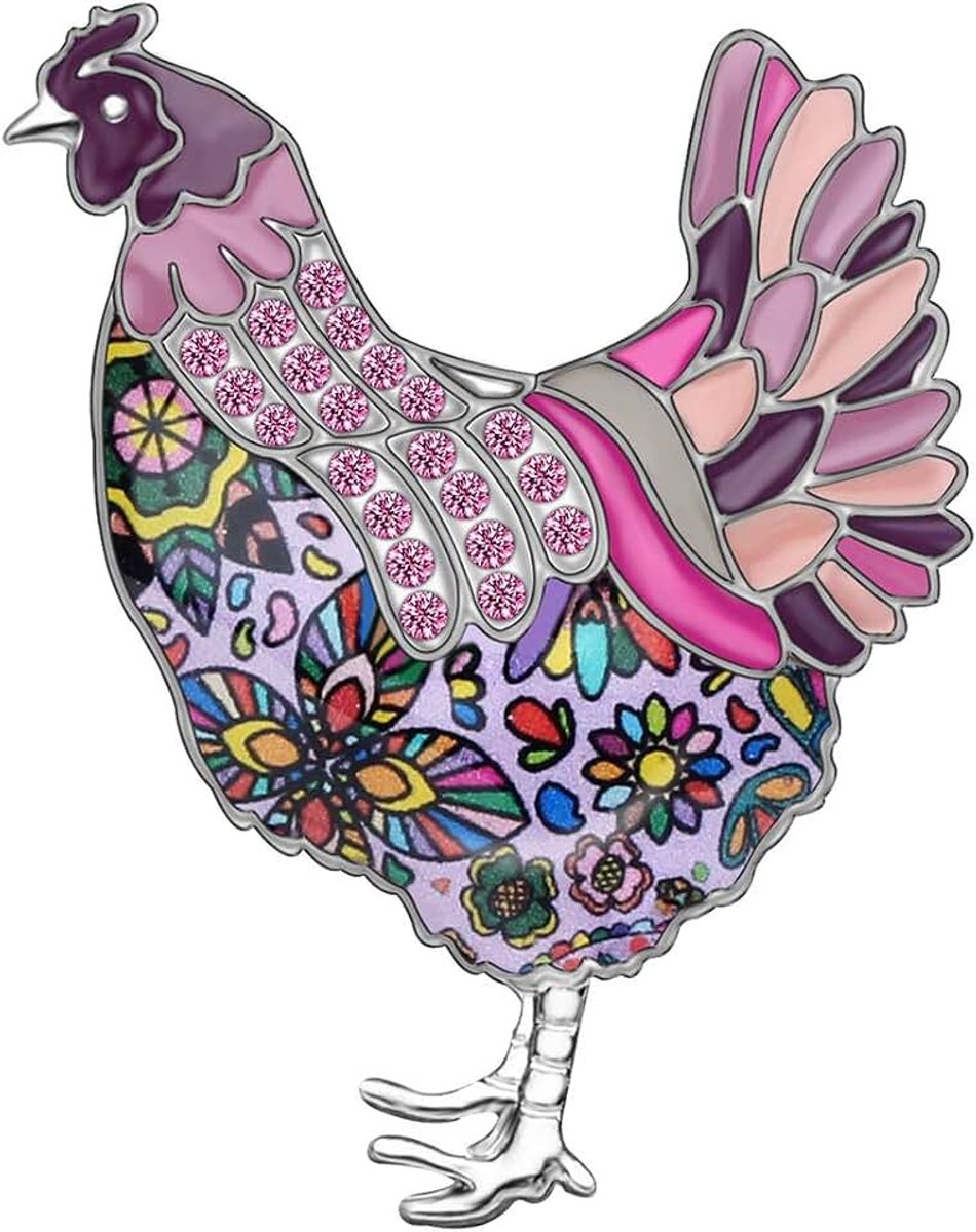 Broches Revers Pin Boerderij Gevogelte Sieraden Voor Vrouwen Kip Gift Kleding Sjaal Badge Unieke Grappige Decoratie