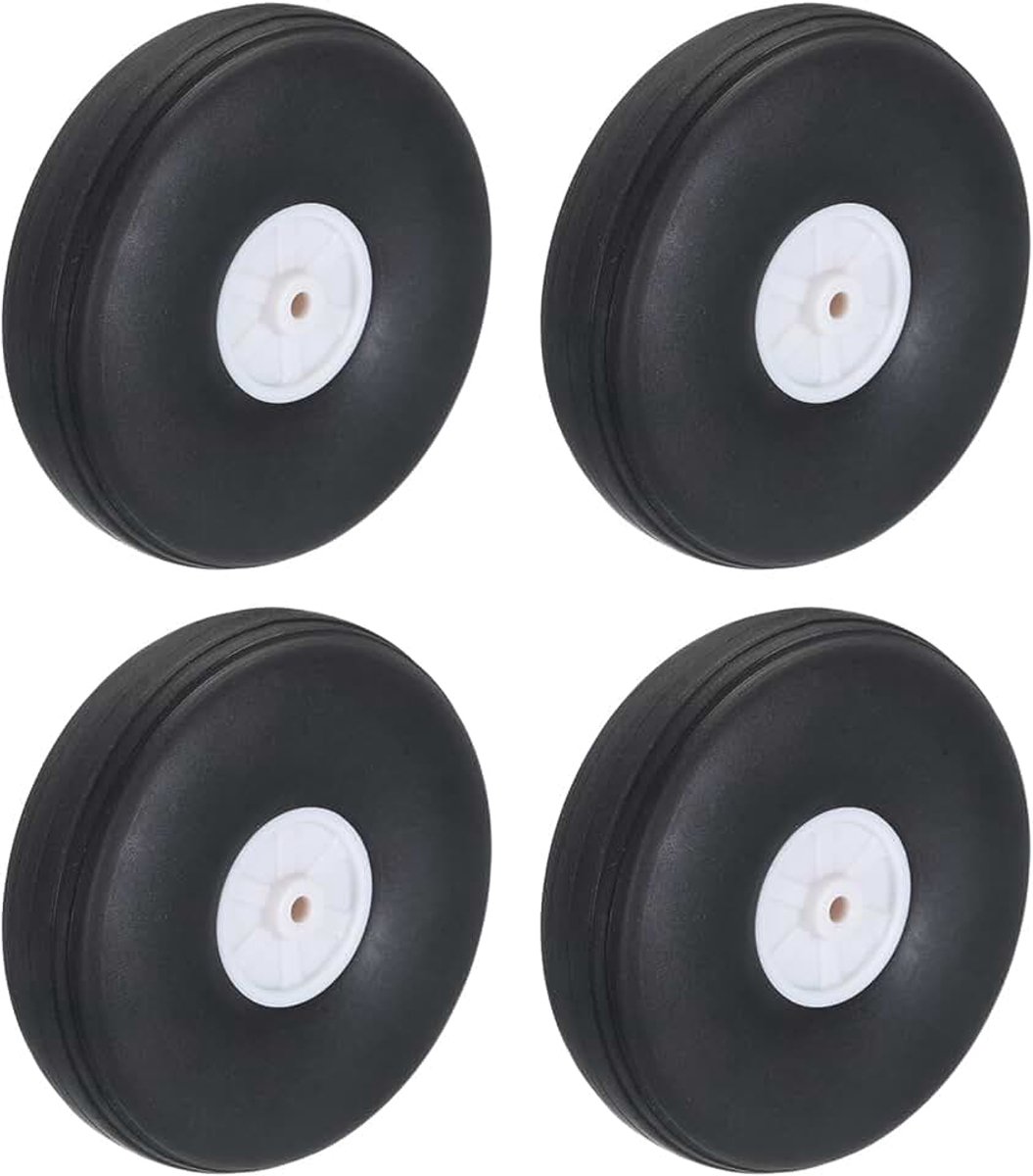 Wielen voor RC-vliegtuigen 2,76 inch Od, RC-vliegtuig, PU-schuimrubberen wielen vliegtuigen, wiel staartbanden, reservewiel schuim Rc vliegtuig voor vliegtuig model RC DIY, 4 stuks