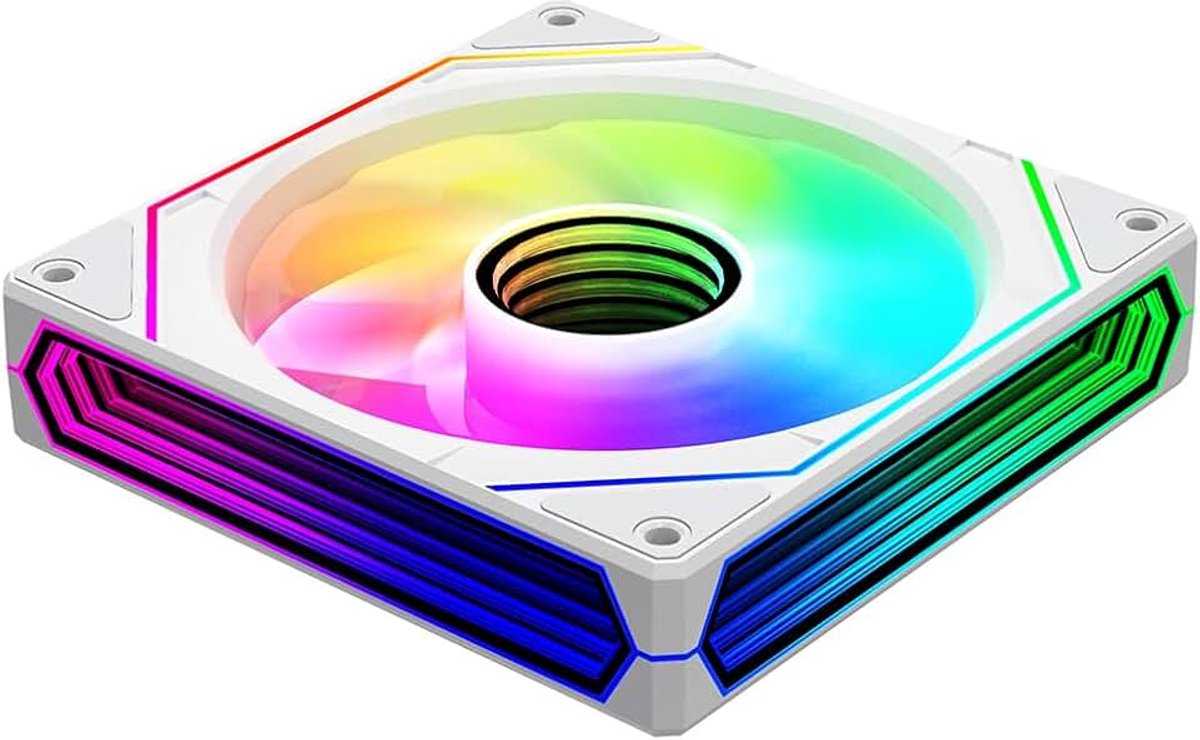 Prism 6 Pro Reverse Flow RGB Ventilator 120mm, Drie Oneindige Spiegels aan de Zijkant, 5V 3PIN ARGB 4PIN PWM Ventilatoren (WH RF)