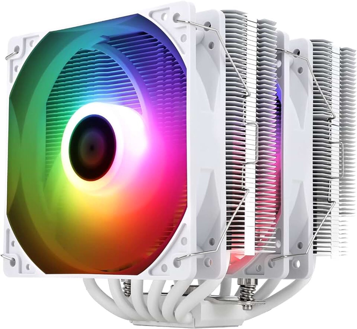 Peerless Assassin 120 SE ARGB witte CPU-luchtkoeler, 6 heatpipes CPU-koeler, dubbele ventilator 120 mm C12CW-S PWM, AGHP-technologie, voor AMD AM4 AM5/Intel 1700/1150/1151/1200