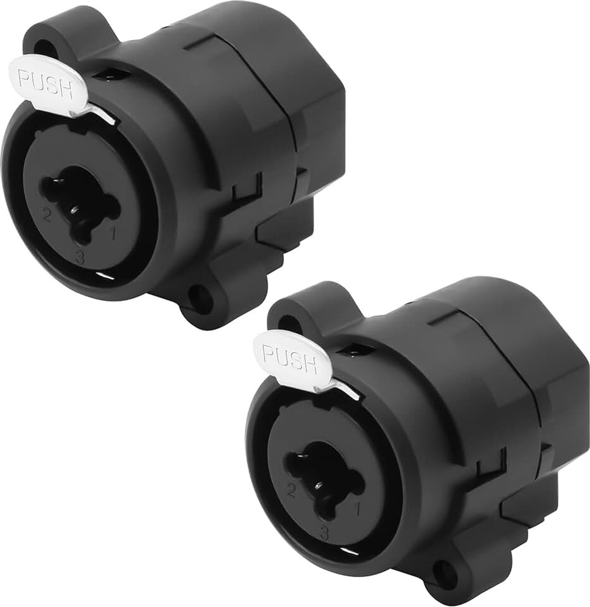 2-in-1 XLR & 6,35 mm sokkel combo 3-pins XLR +1/4" 6,35 mm stereo jack chassis audio socket panel mount soldeeraansluiting 3 pin 1/4" TS/TRS stekker adapter microfoon microfoon luidspreker