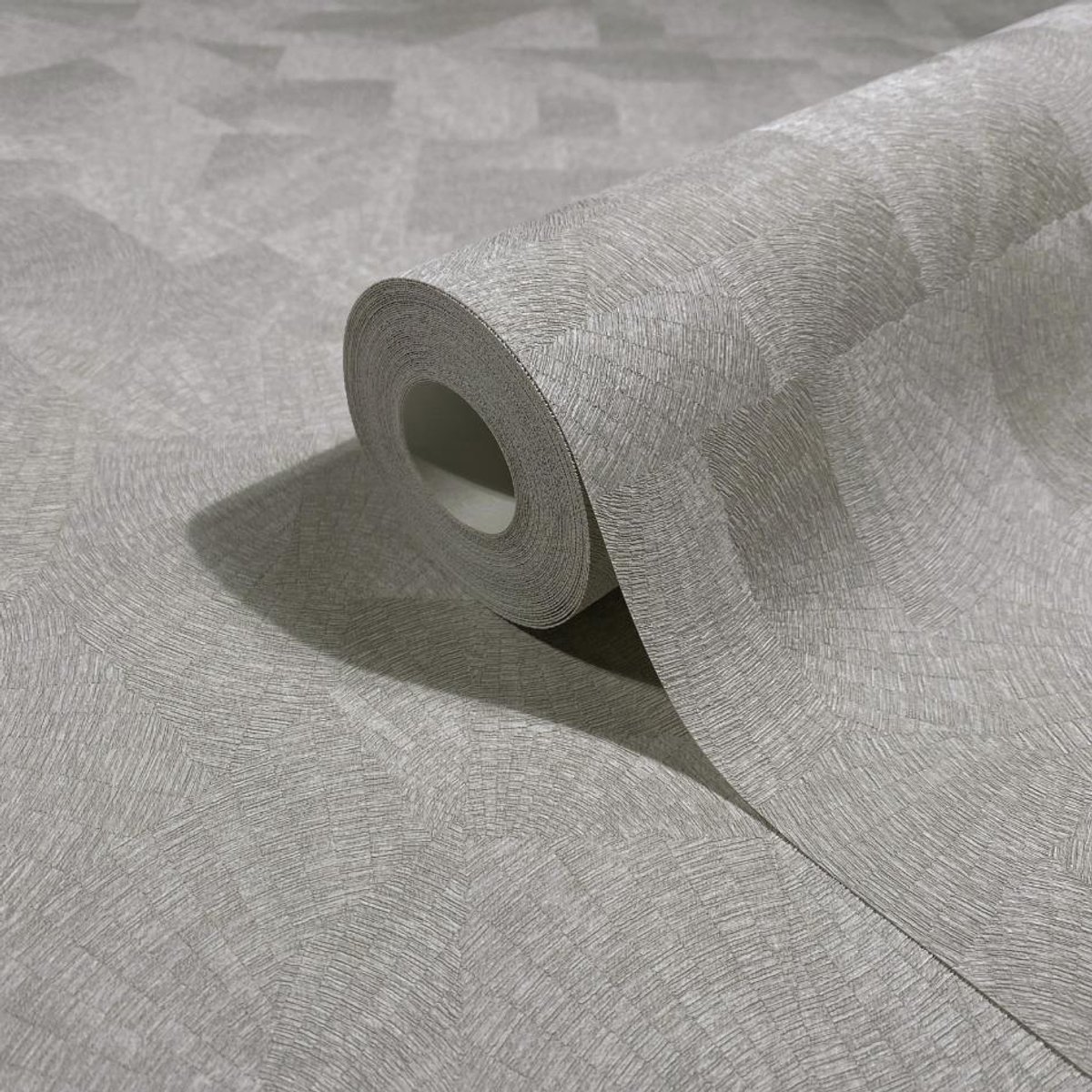 Behang – Grafische vlakken - Structuurbehang - warm grijs - Japandi - Hotel Chique Behang - Vliesbehang - Woonkamer Slaapkamer - 0,53 x 10,05 M - Whisper
