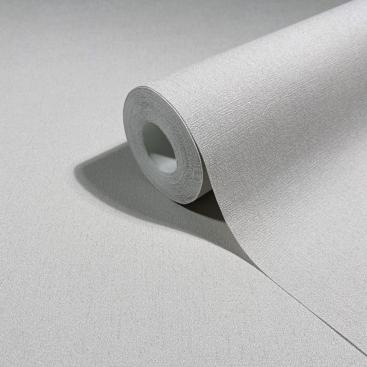 Behang – Luxe Linnenstructuur - licht Taupe - Uni Behang - Japandi - Vliesbehang - Woonkamer Slaapkamer - 0,53 x 10,05 M – Whisper