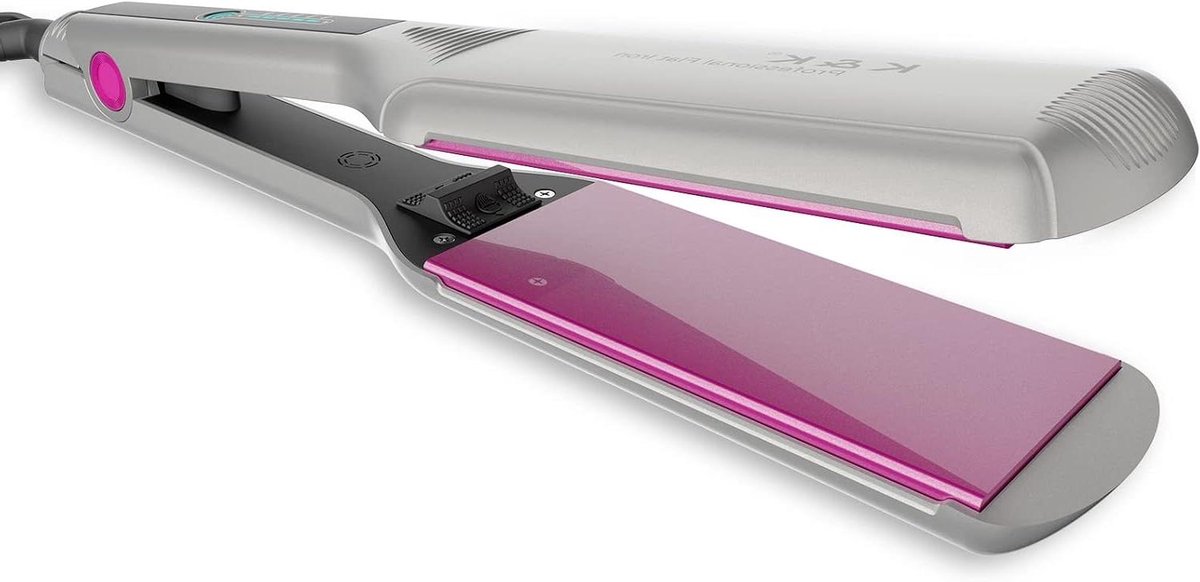 Haarstijltang - Glad haar - Dagelijkse styling - Extra brede platen - 57 mm - Zwart