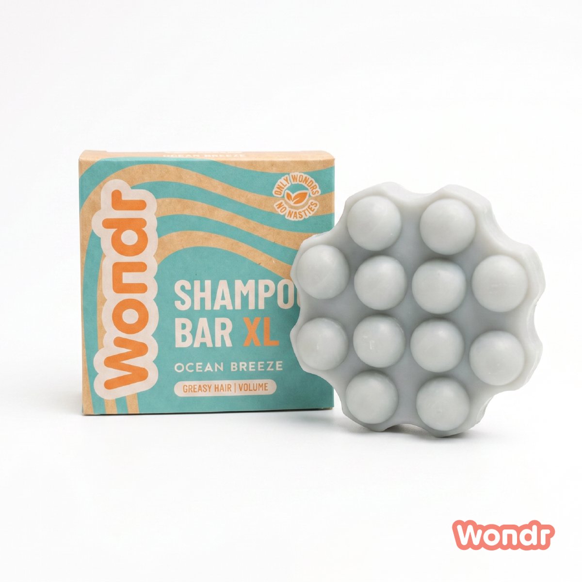 Bol.com Wondr Shampoo Bar XL - Ocean Breeze - Vet & Futloos Haar - 110g Duurzame Soap Bar - Aanbevolen door Apothekers aanbieding