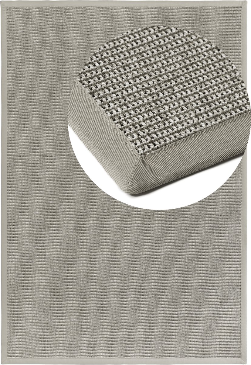 Vloerkleed Naturino Basic S2 zilver 001 Twill 67x133cm