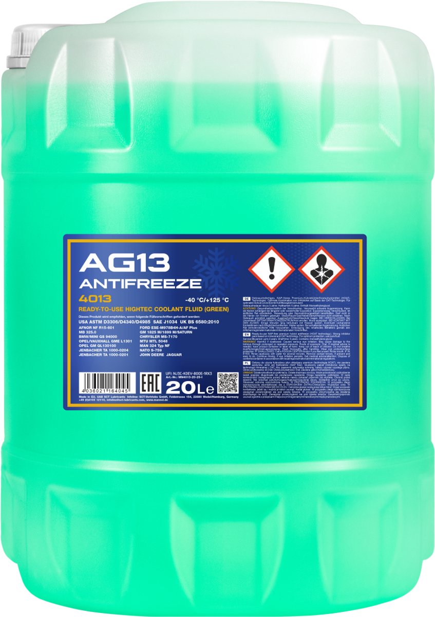 20 Liter Mannol Antivries AG 13 (-40 °C) Hightec 4013