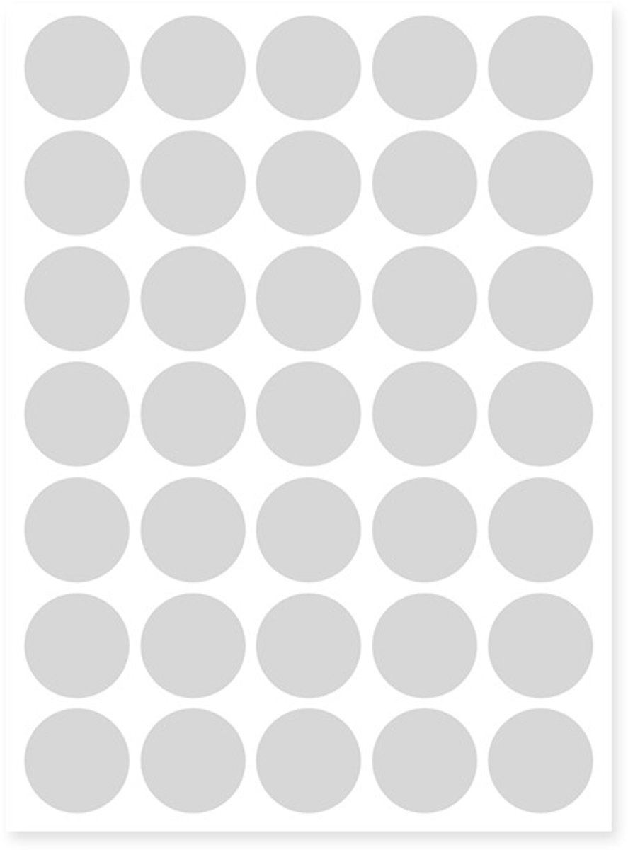 20 vellen rond zelfklevend papier van 10 mm – 10 kleuren, 4008 stippen | Zelfklevende stiften,zilver,25MM