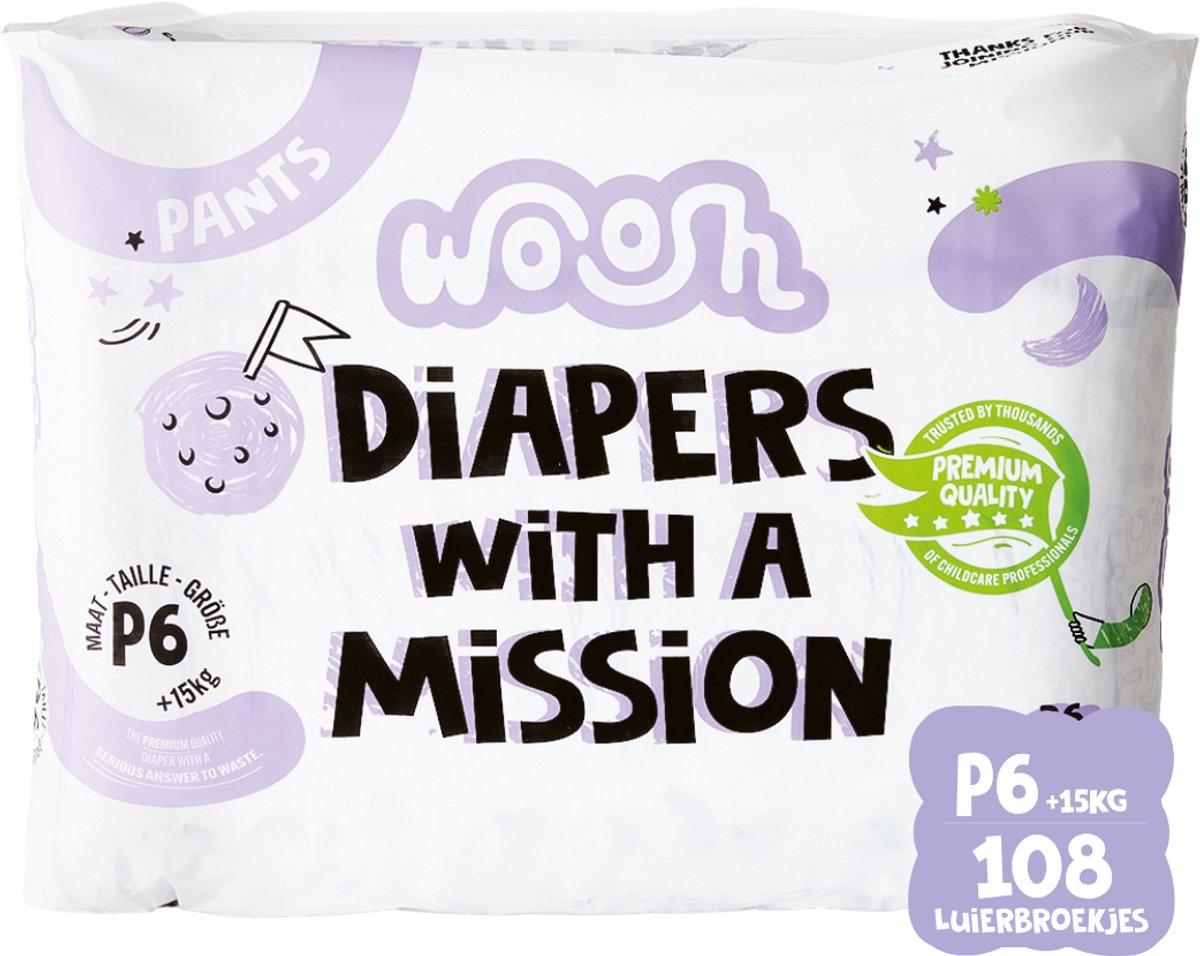 Woosh luierbroekjes maat 6 | 108 stuks