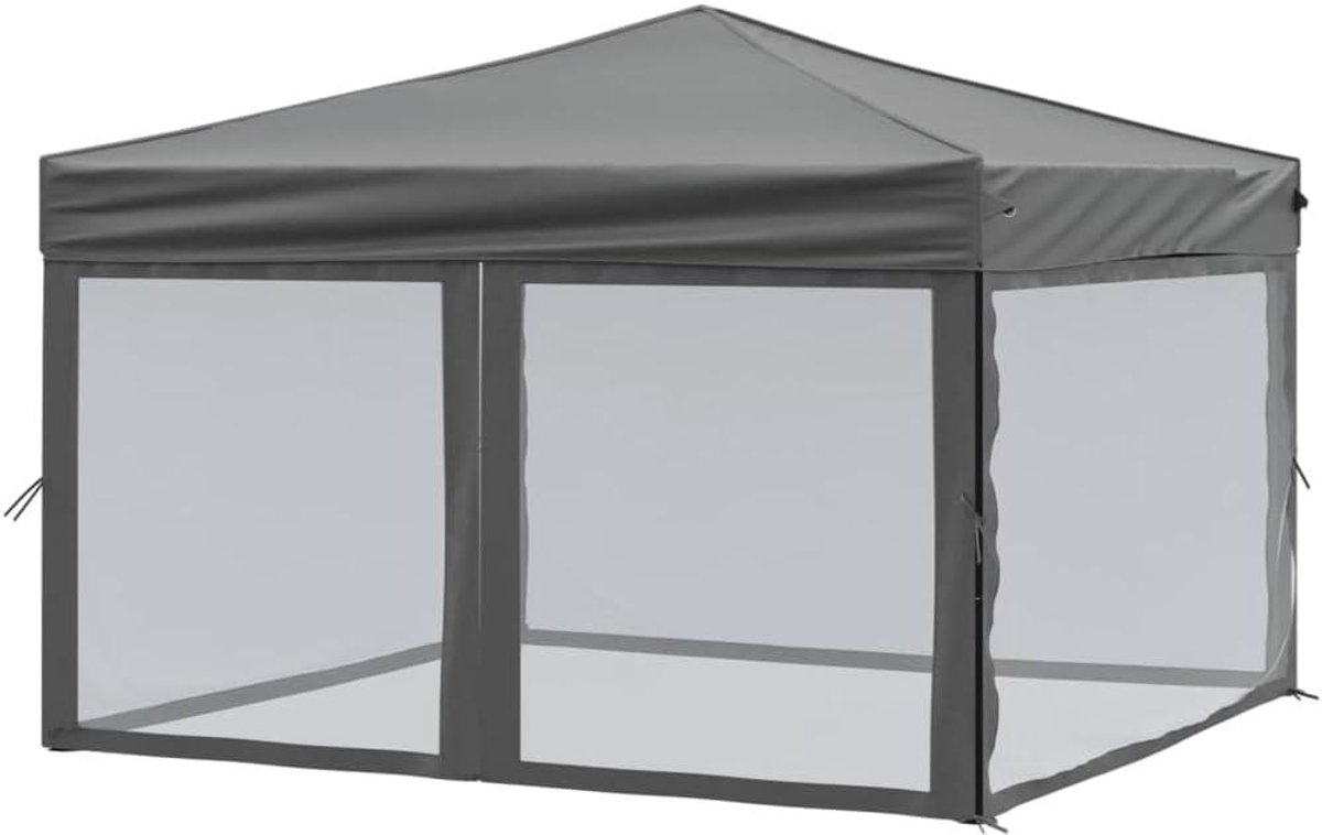Opvouwbare Partytent - Feesttent Tuin - Buitenfeesten Organiseren - UV Waterafstotend - 3x3 Meter - Antraciet
