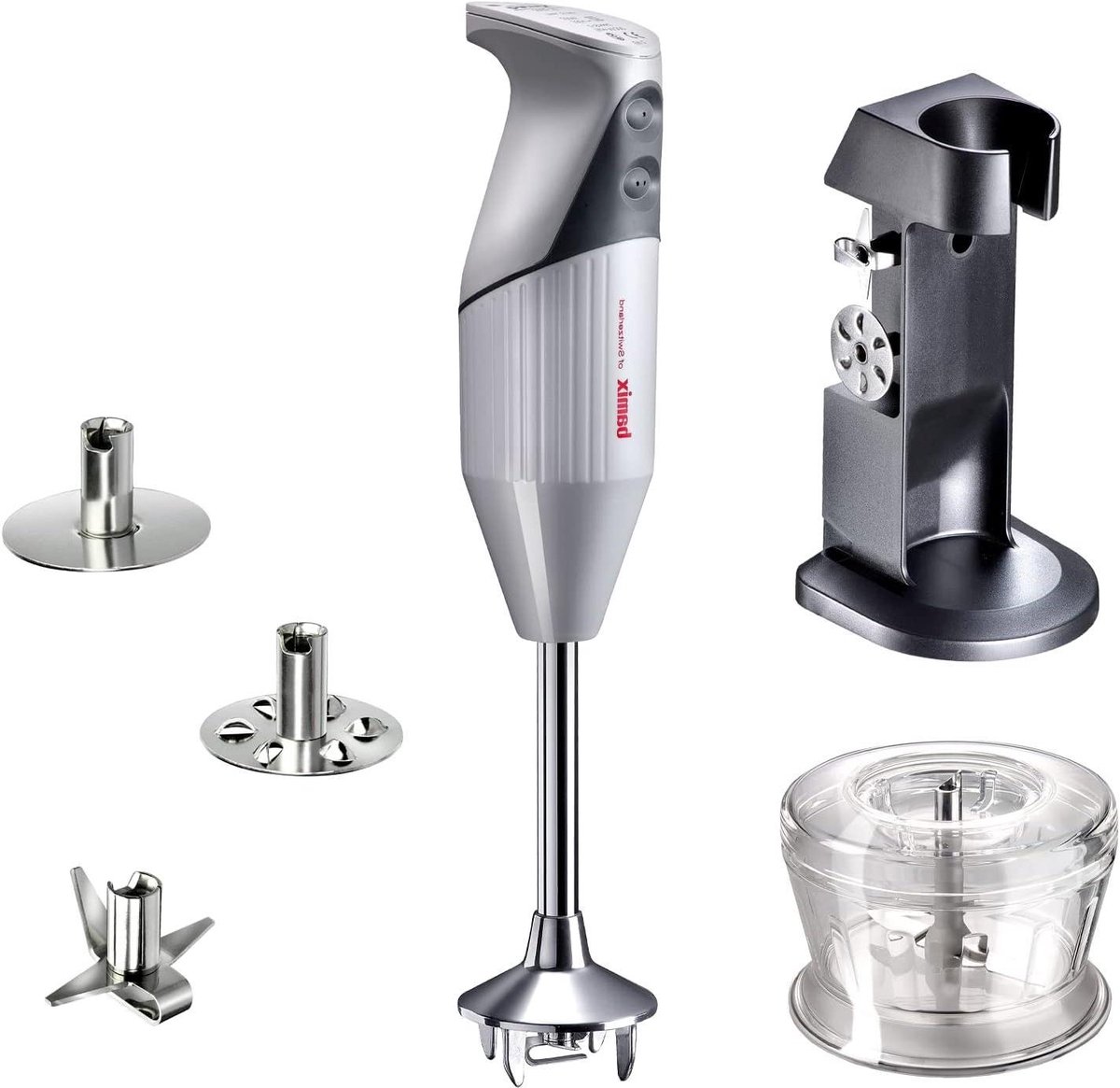 Keukenmixer - Handblender - Maaltijden Bereiden - Krachtige 200W Motor - 1.8 Kilogram - Wit Lichtgrijs
