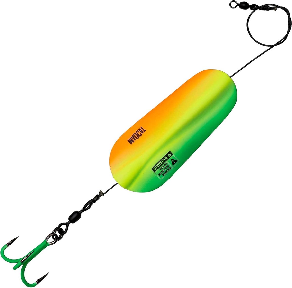 Inline Lepel - Werplood Zinklood - Vissen - A-STATIC Rubbercoating - 125 g - Firetiger