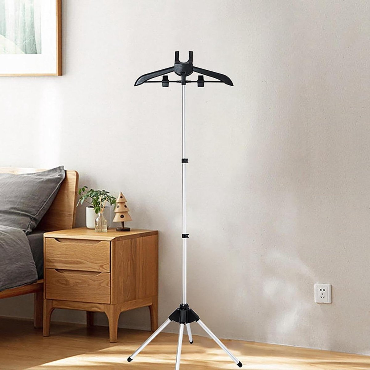 Stoomstandaard Kleding - Kledingrek Stomen - Kleding Kreukvrij Houden - 360 Graden Rotatie - Max 155 cm Hoog - A