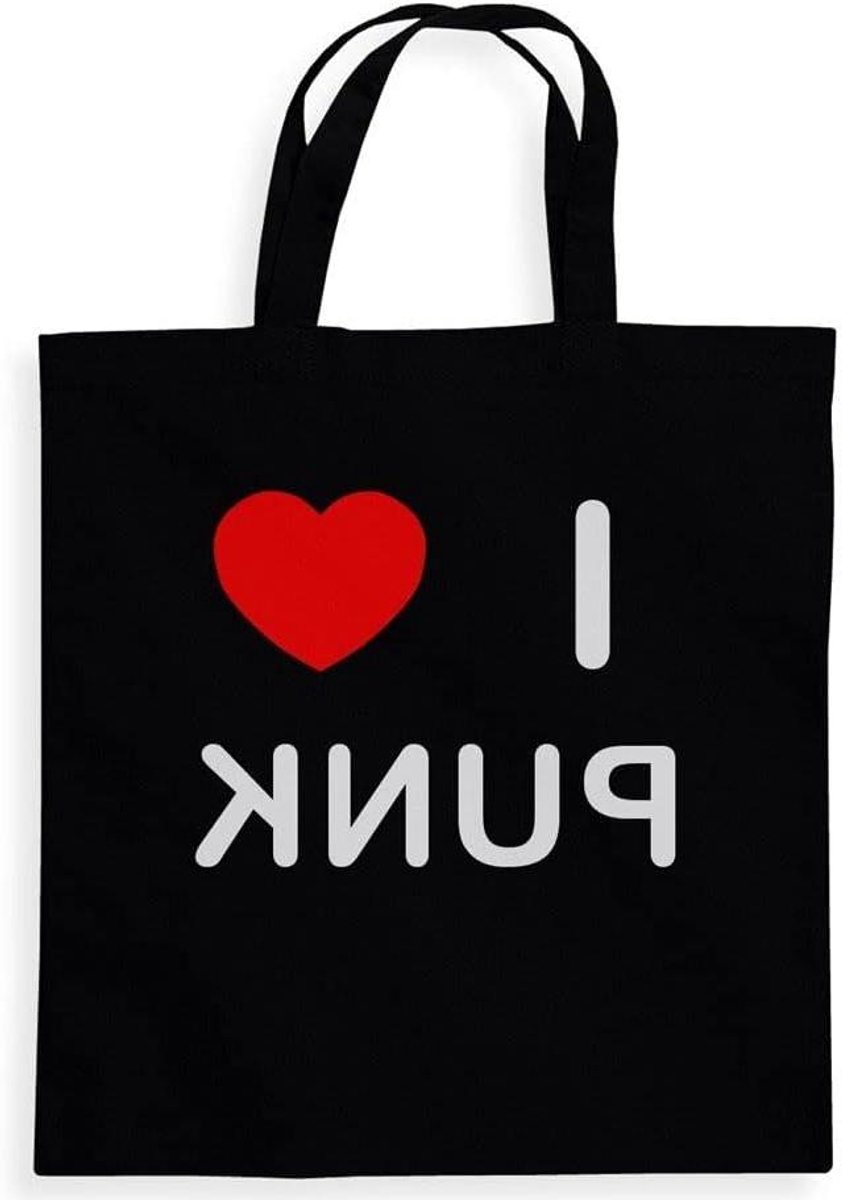 Katoenen Draagtas - Tote Bag - Boodschappen Doen - Milieuvriendelijk Ontwerp - 38 x 42 cm - Zwart