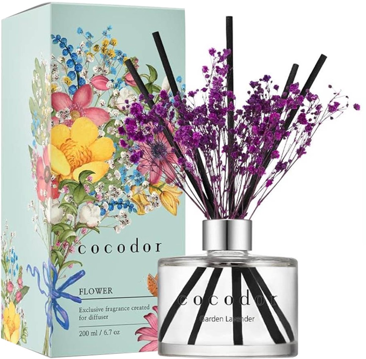 Cocodor Geurstokjes met paarse droogbloemen Garden Lavender - 200 ml