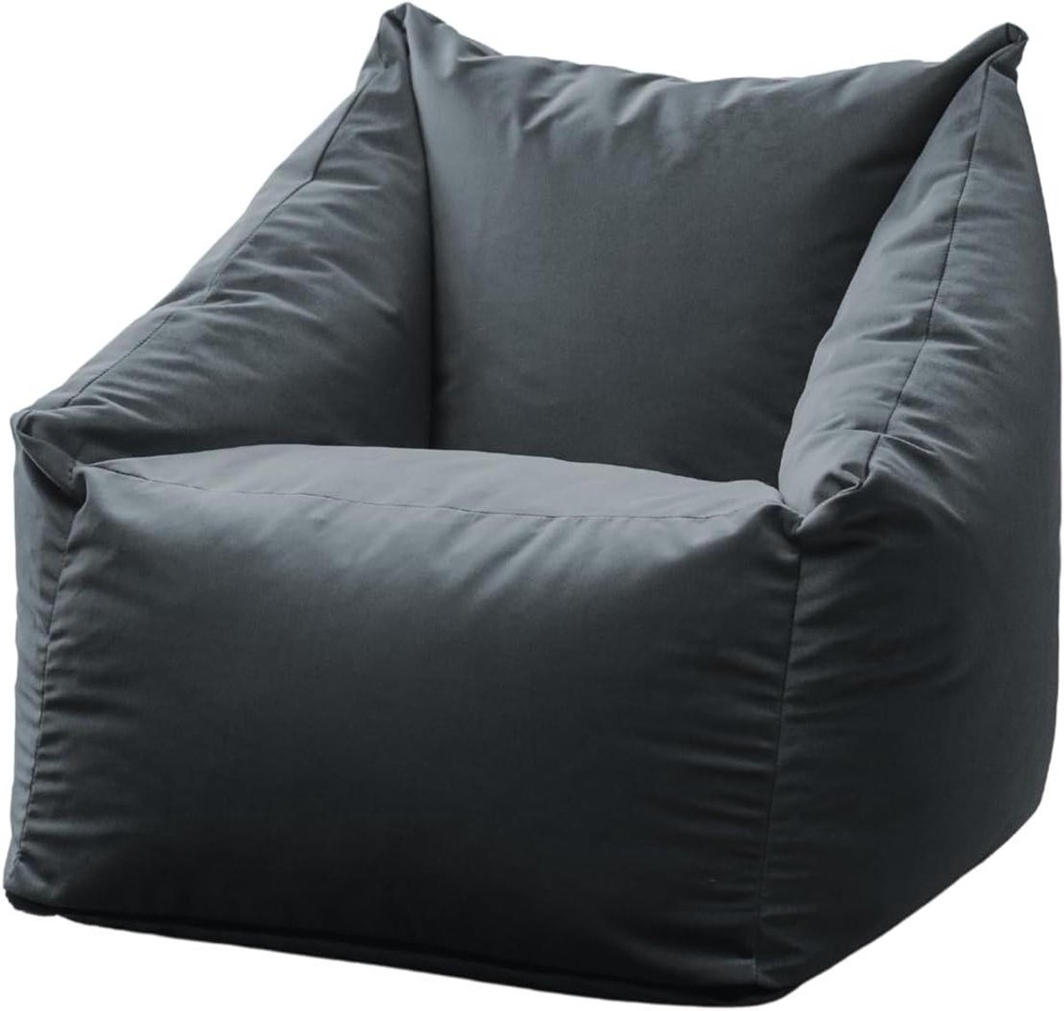Zitzak Fluwelen - Gaming Zitzak Beanbag - Ontspannen Zitten - Afneembare Hoes - 87x75x44 cm - Grijs
