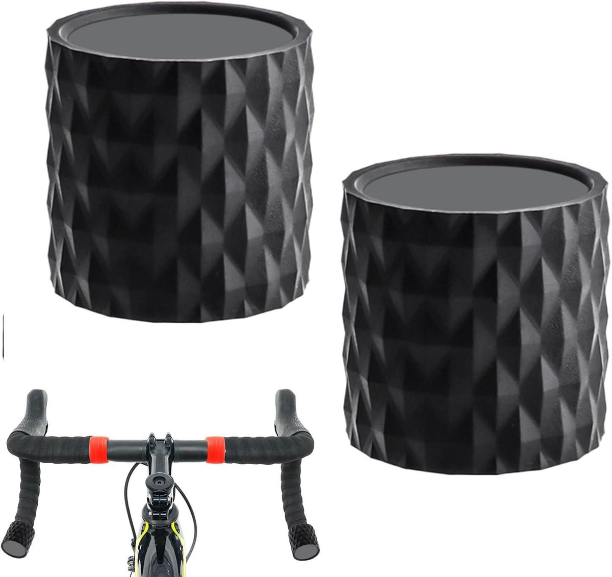 Stuuruiteinden Fiets - Stuurhoezen Siliconen - Verbeteren Grip - Anti-slip Textuur - 25-32 mm - Zwart