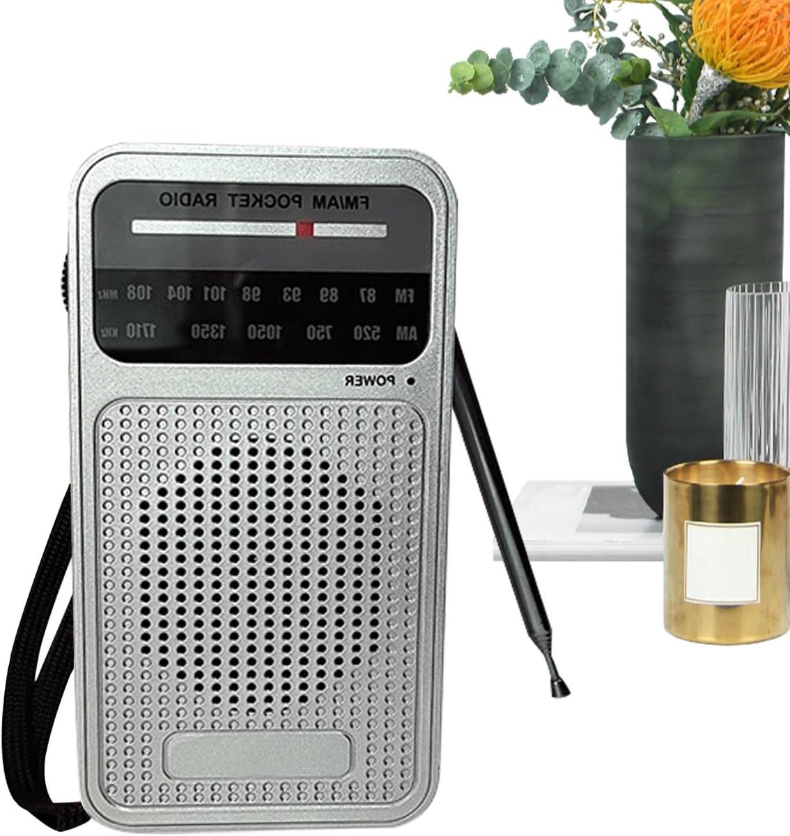 Transistor Radio - Draagbare Radio - Reizen en Ontspanning - Hoge Gevoeligheid - Pocket-formaat - Zilver