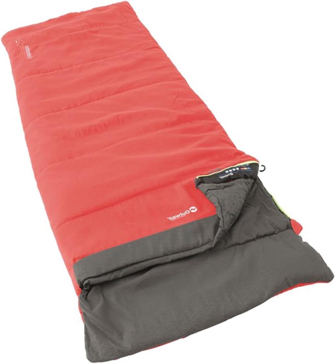 Slaapzak - Slaapzakken - Kamperen - Holle vezelvulling - 225 x 80 cm - Rood