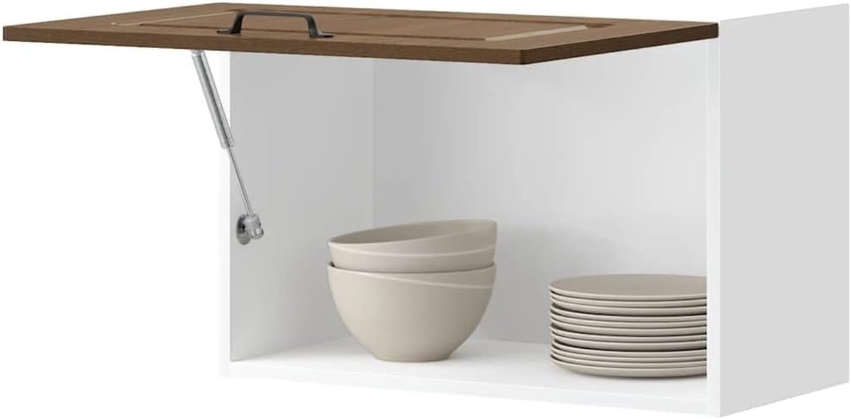Bewaarkast Keuken - Onderkast Dressoir - Keukenruimte Optimaliseren - Duurzaam Houtmateriaal - 60 x 31 x 40 cm - Bruin Eikenlook