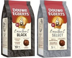 Douwe Egberts Excellent Black Select - Mixverpakking - Gemalen Koffie - 500g (250g)