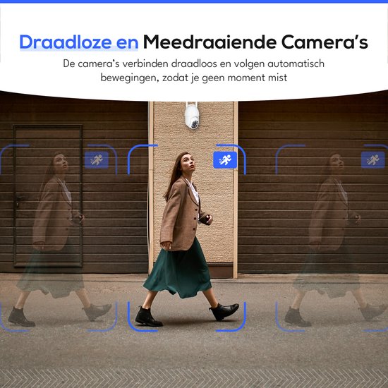 Teceye PTZ Beveiligingscamera Buiten met Recorder - Draadloze Buitencamera - 6 Camera - 1TB Opslag — afbeelding 5