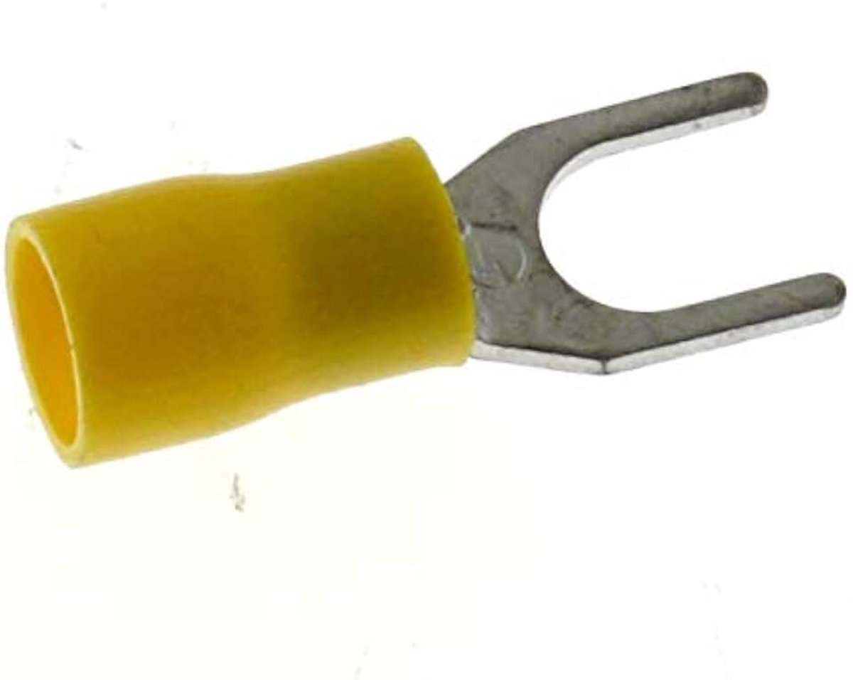 14138, 4,0-6,0 mm, geïsoleerd, 25 stuks vorkkabelschoen, gatdiameter M6