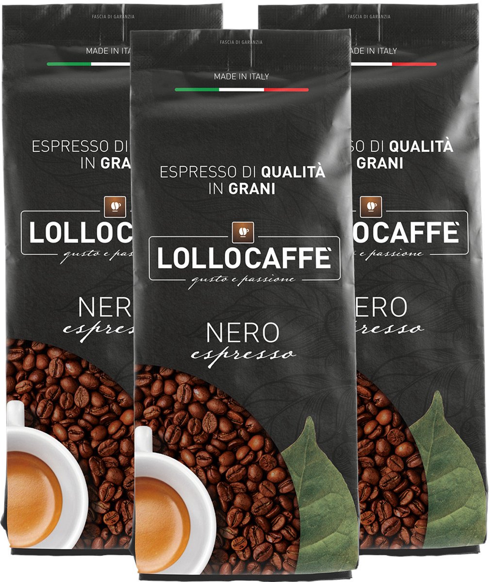 Lollocaffe Nero Espresso - Multipack - Koffiebonen - 3000g (3x1000g)