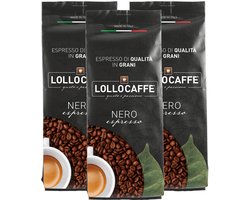 Lollocaffe Nero Espresso - Multipack - Koffiebonen - 3000g (3x1000g)