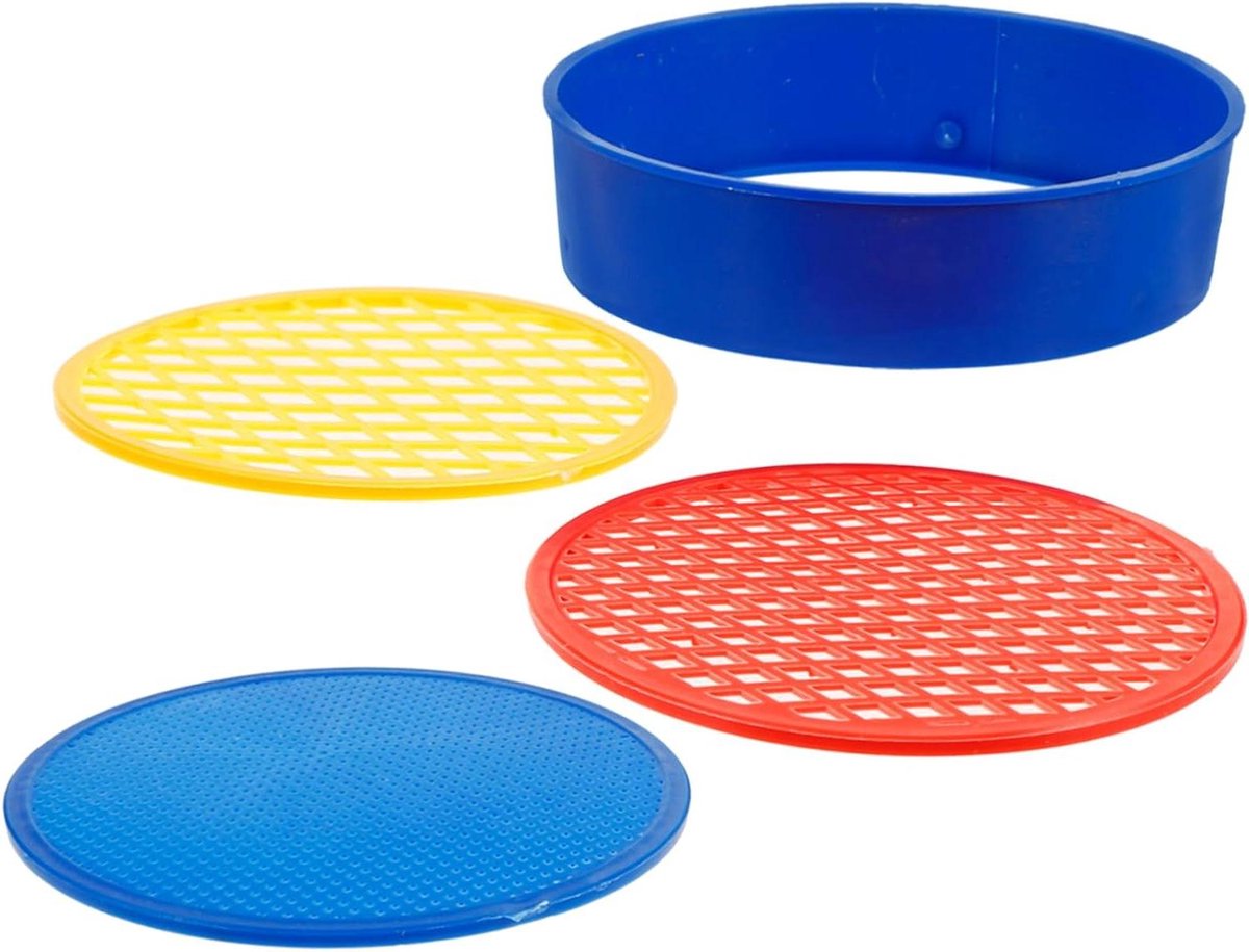 Grondzeef Plastic - Tuin Zeef - Bodem Ziften - Verwijdert Stenen - 10.9 x 10.9 x 2.8 cm - Assorti
