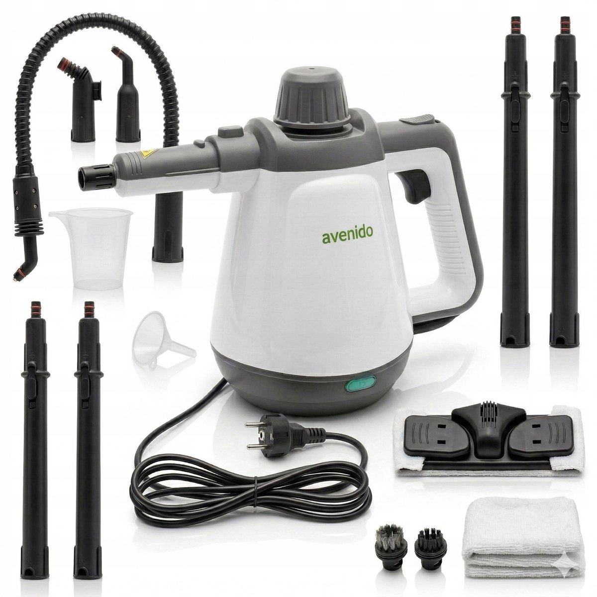 Avenido AV 7080 - Stoomreiniger - 2000W - 3.5 bar - Steam Cleaner - Handstoomreiniger - VlekkenReiniger - Vloerreiniger Incl. Stoommop & Accessoires - Tapijtreiniger
