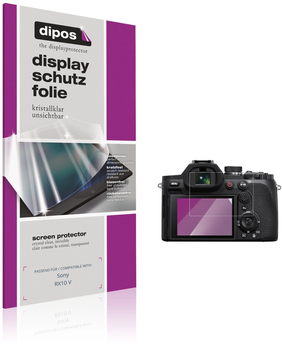 dipos – 4x Beschermfolie geschikt voor Sony RX10 V | Krasbestendige & heldere Screenprotector Ultra-Thin