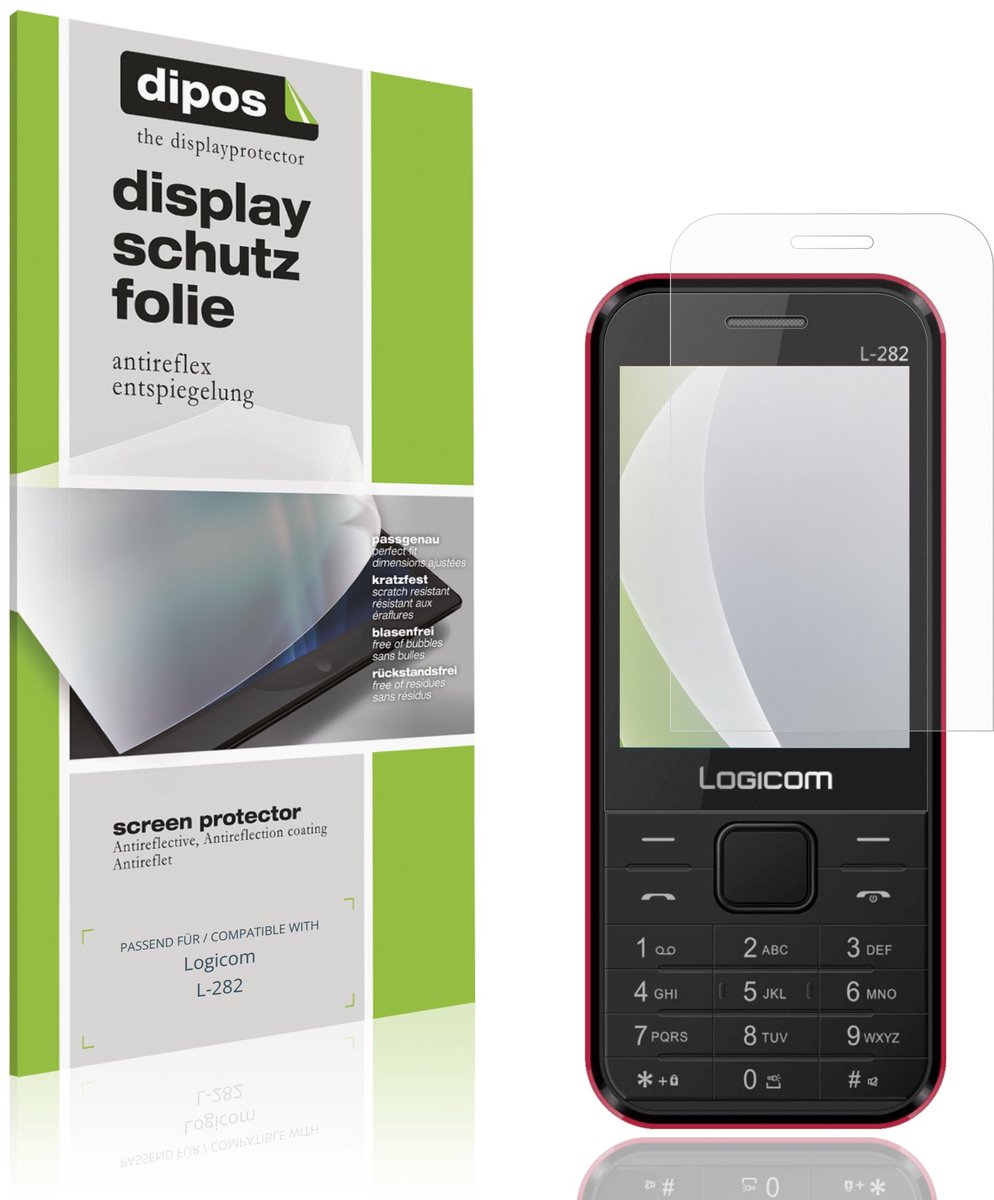dipos – 4x Matte Beschermfolie geschikt voor Logicom L-282 | Krasbestendige & antireflecterende Screenprotector Ultra-Thin